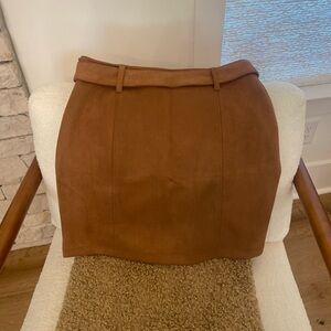 Haute Mounde faux suade skirt